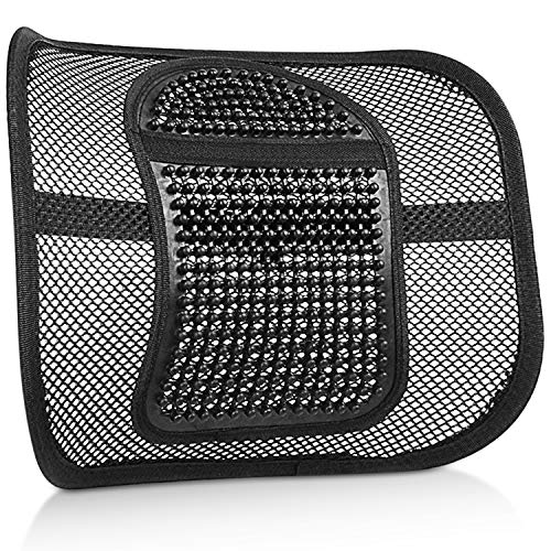 Mesh Back Support For Office Chair, Lumbar/Chair Back Support With Elastic  Strap Back Rest For Car Seat/Back Pain Relief