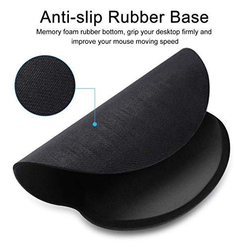 Ergonomic Mouse Pad with Wrist Support, Comfortable Keyboard Wrist Rest, Memory  Foam Wrist Pad for Keyboard, Mouse Pad Sets for Easy Typing & Pain Relief  for Computer, Office & Home, Black 